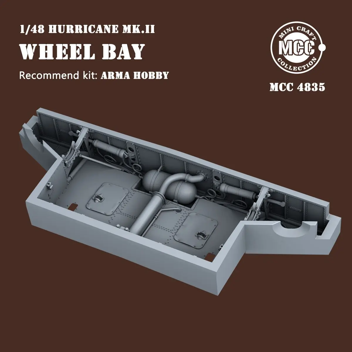 

MCC 4835 1/48 Hurricane Mk.II Wheel bay for ARMA Hobby - Upgrade Detail Set