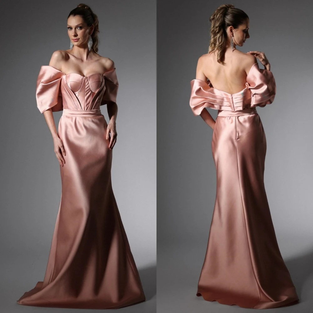 

Customized es Pleat Christmas Trumpet Strapless Bespoke Occasion Gown Long Dresses