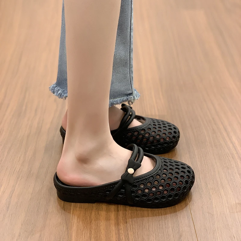 

Новинка лета 2026: Стильные женские сандалии-шлепанцы с бантом, нескользящие, дышащие, универсальные и легкие