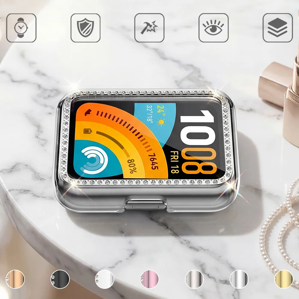 Diamond Protector case for Huawei Band 11 Protect Accessories All-Around Hard PC Bumper Frame Watch Cover Watch Protective Case image 6