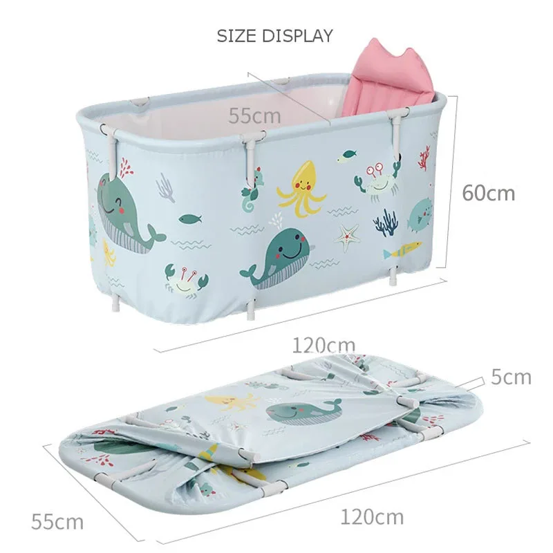 

Portable Folding Bathtub For Adult Children Swimming Pool Large Bath Bucket Insulation Bathing Bath Tub Home Bathroom Supplies