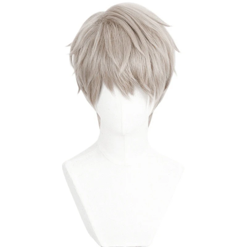 วิกผม Xavier Role จากเกม Love and Deepspace สำหรับผู้ชาย ทรงผมสั้นแบบมีขอบหยิกเล็กน้อย เหมาะสำหรับการแต่งกายในชีวิตประจำวัน