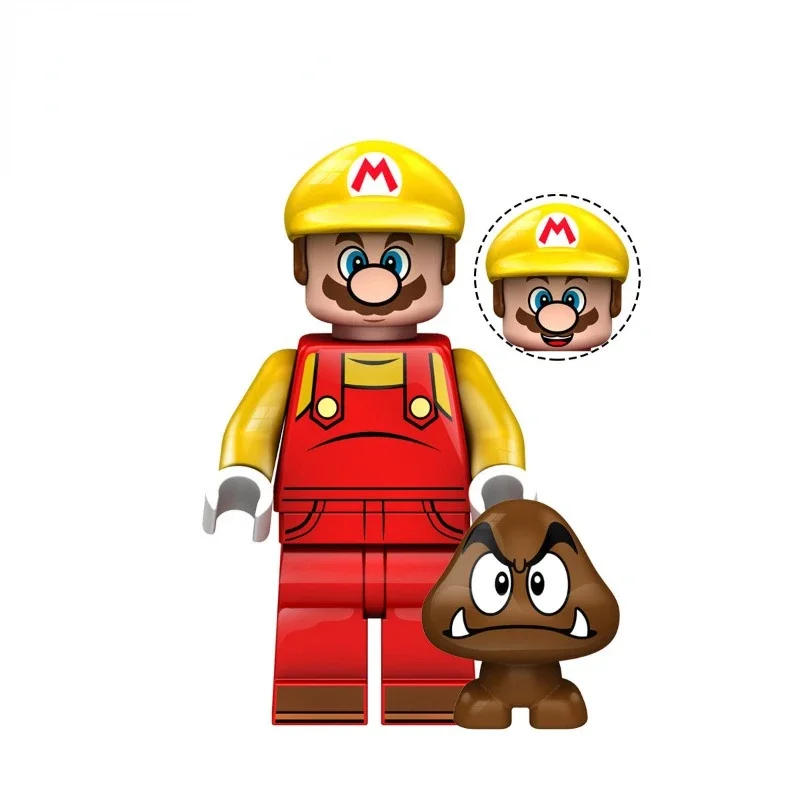 Super Mario Bros Building Toys Figures Dolls DIY Assemble Anime Toy Desk Decoration Cartoon Small Ornaments Creative Accessories