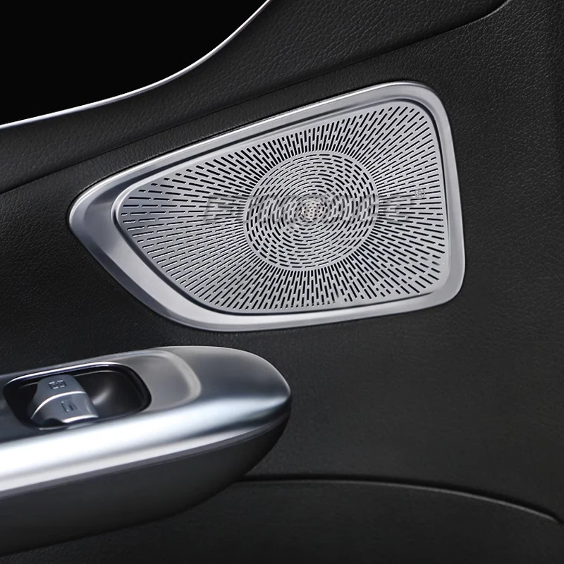 Dla Mercedes Benz GLC X254 2023 2024 Car Audio Speaker Door Loudspeaker Panel Stickers Cover Trim Akcesoria Stylizacja wnętrza