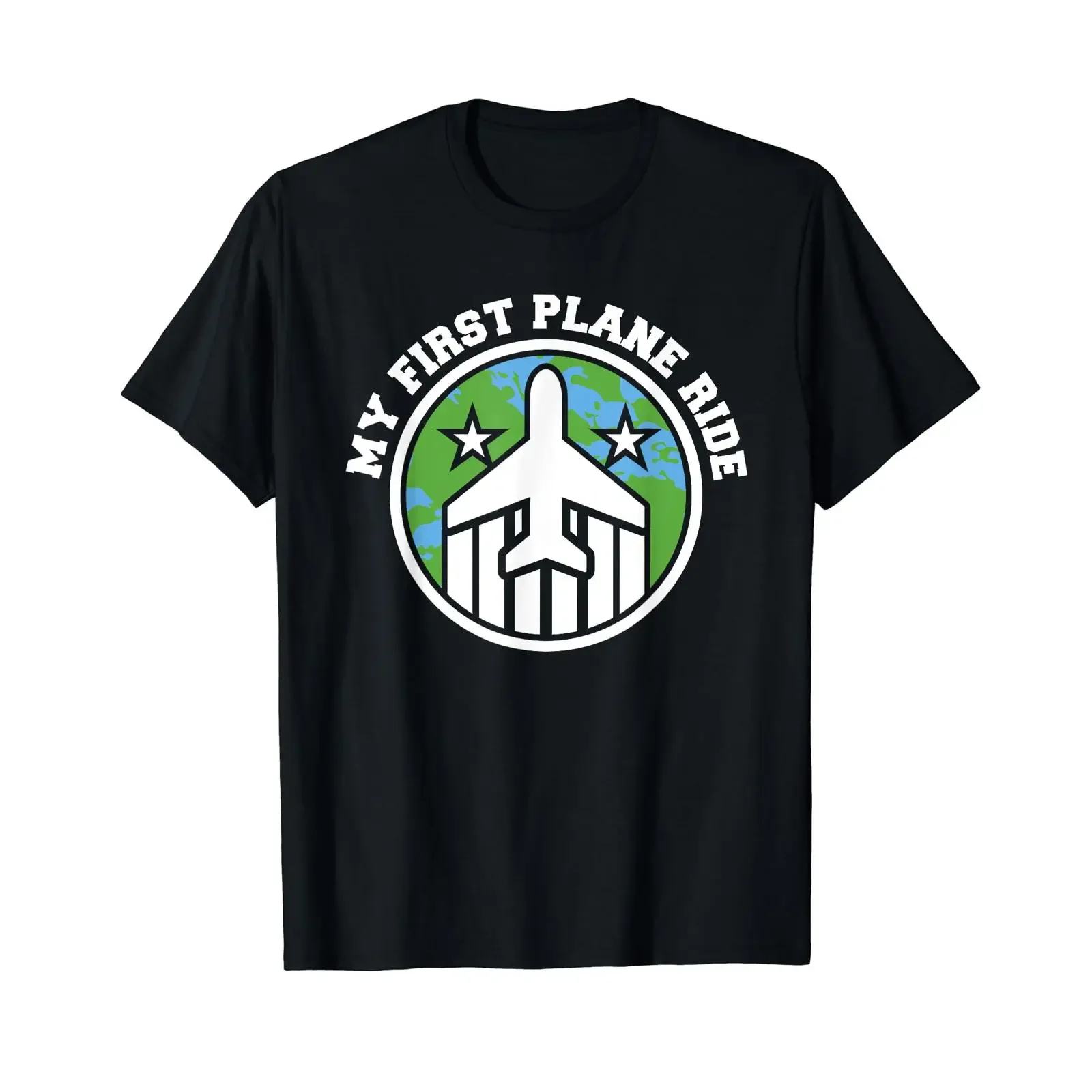 My first flight holiday trip solo traveler souvenir T shirt vintage Washed Versatile Slightly Stretched graphic Soft streetwear