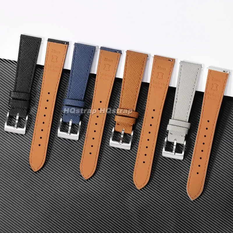 セイコー用レザークイックリリースストラップ,スポーツブレスレット,防水,交換用ユニバーサルブレスレット,18mm, 20mm, 22mm