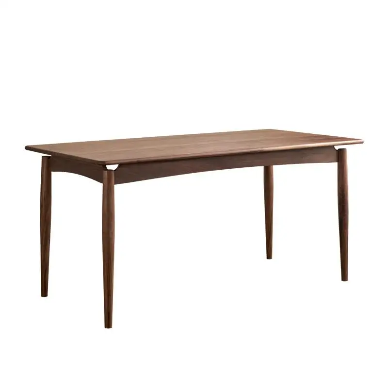 

Black walnut dining table and chair combination rectangular small apartment