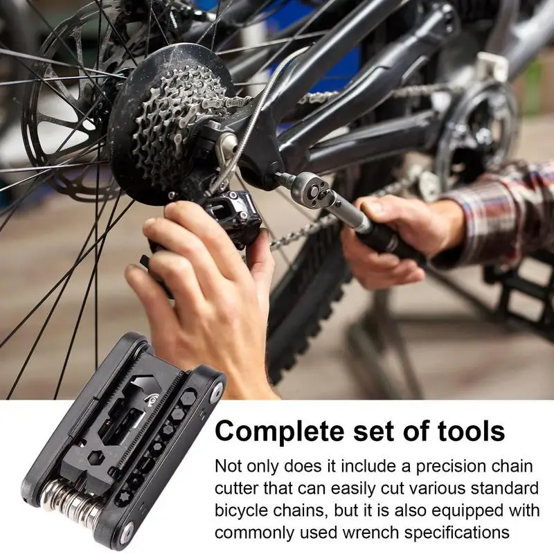 Bike Multitool Portable Bicycle Wrench Maintenance Tool Bike Wrench Bicycle Multitool Chain Breaker Tool For Folding & Mountain