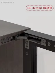2pcs Invisible Hinge Aluminum Frame Glass Door Concealed Hinge Cabinet Door Hydraulic Buffer Up and Down Rotating Shaft