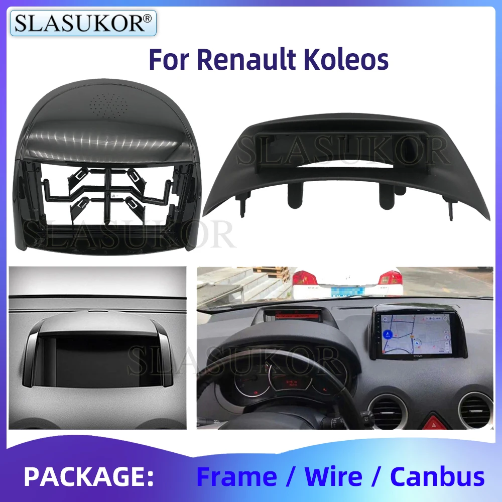 

9" For Renault Koleos 2007-2016 Car Radio Panel Dash Kit Install Console Bezel Adapter Plate Frame Accessories