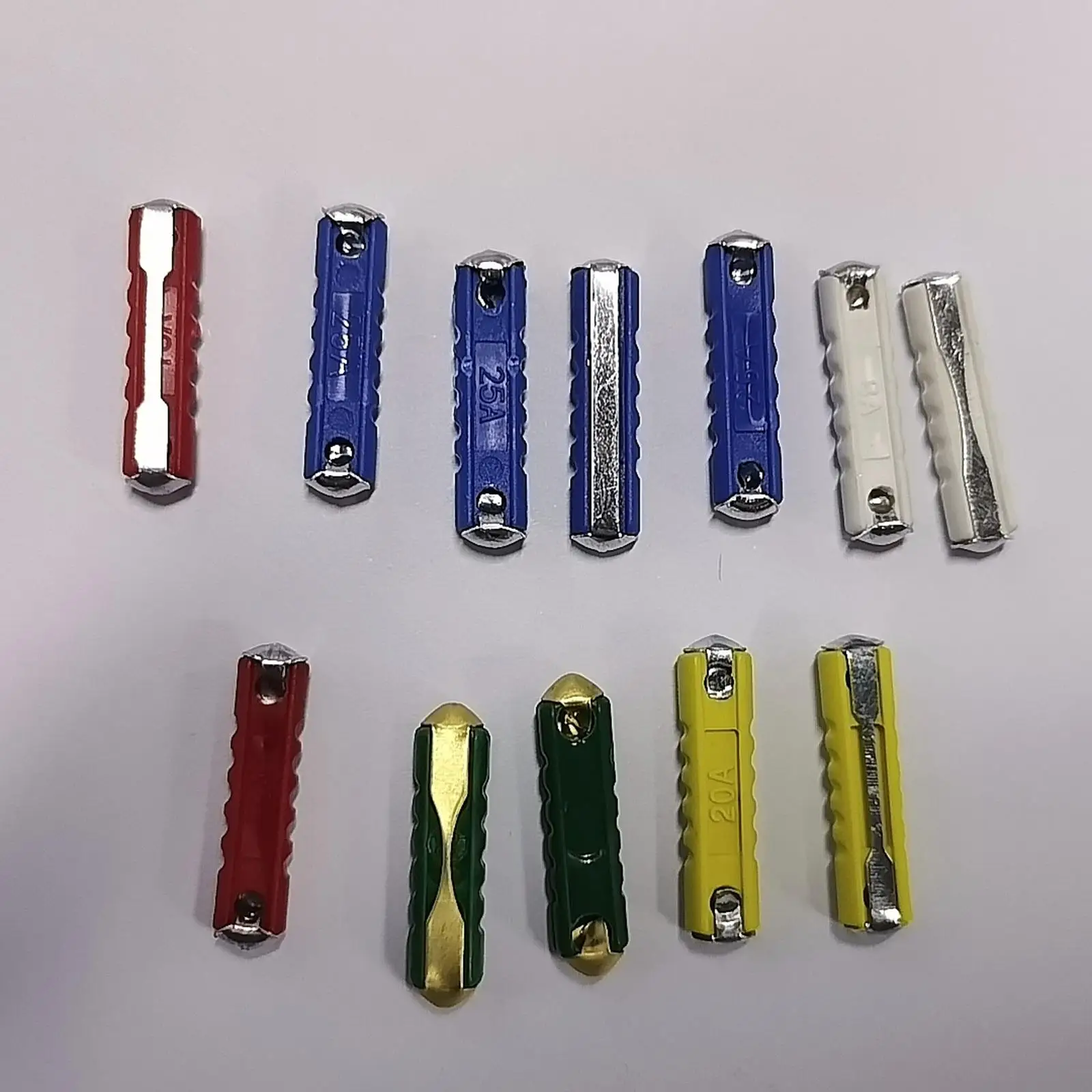Color Coded Horizontal Fuse Assortment GBC European Type Car Fuses for Home Auto Industrial Electronics
