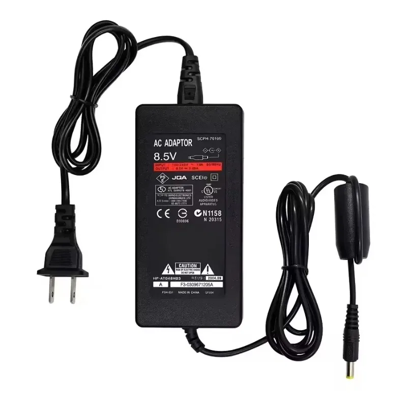 100~240V AC Adapter Power Supply Charger Cord for PS2 Slim 70000 Series DC 8.5V  5.6A  Power Supply for PS2 EU/US Plug