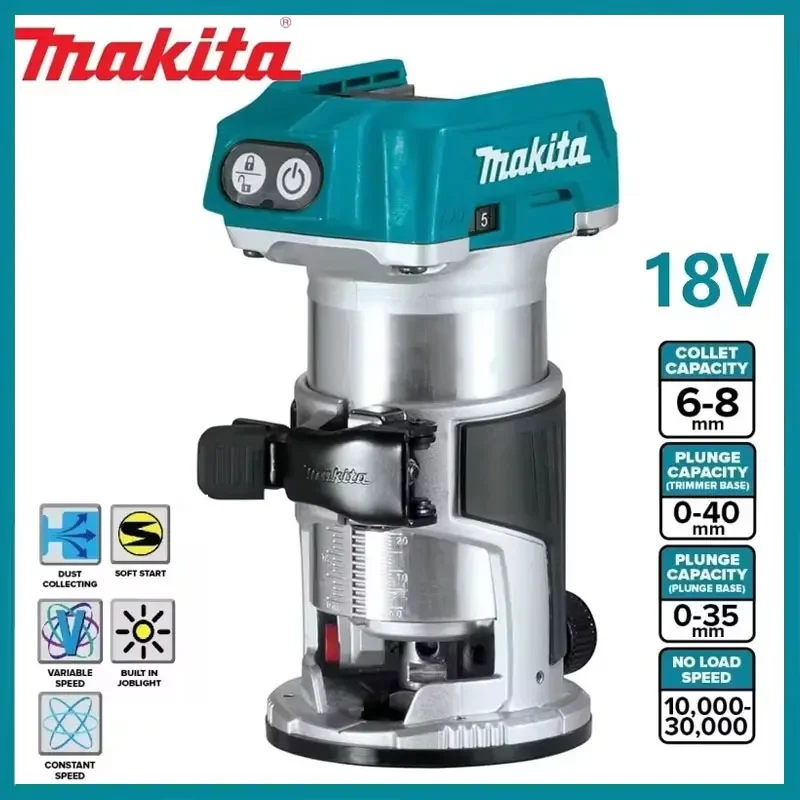 

Makita DRT50 Original Cordless Trimmer Rechargeable Trimming Machine Brushless Slotting Tool Milling Woodwork Engraving Machine