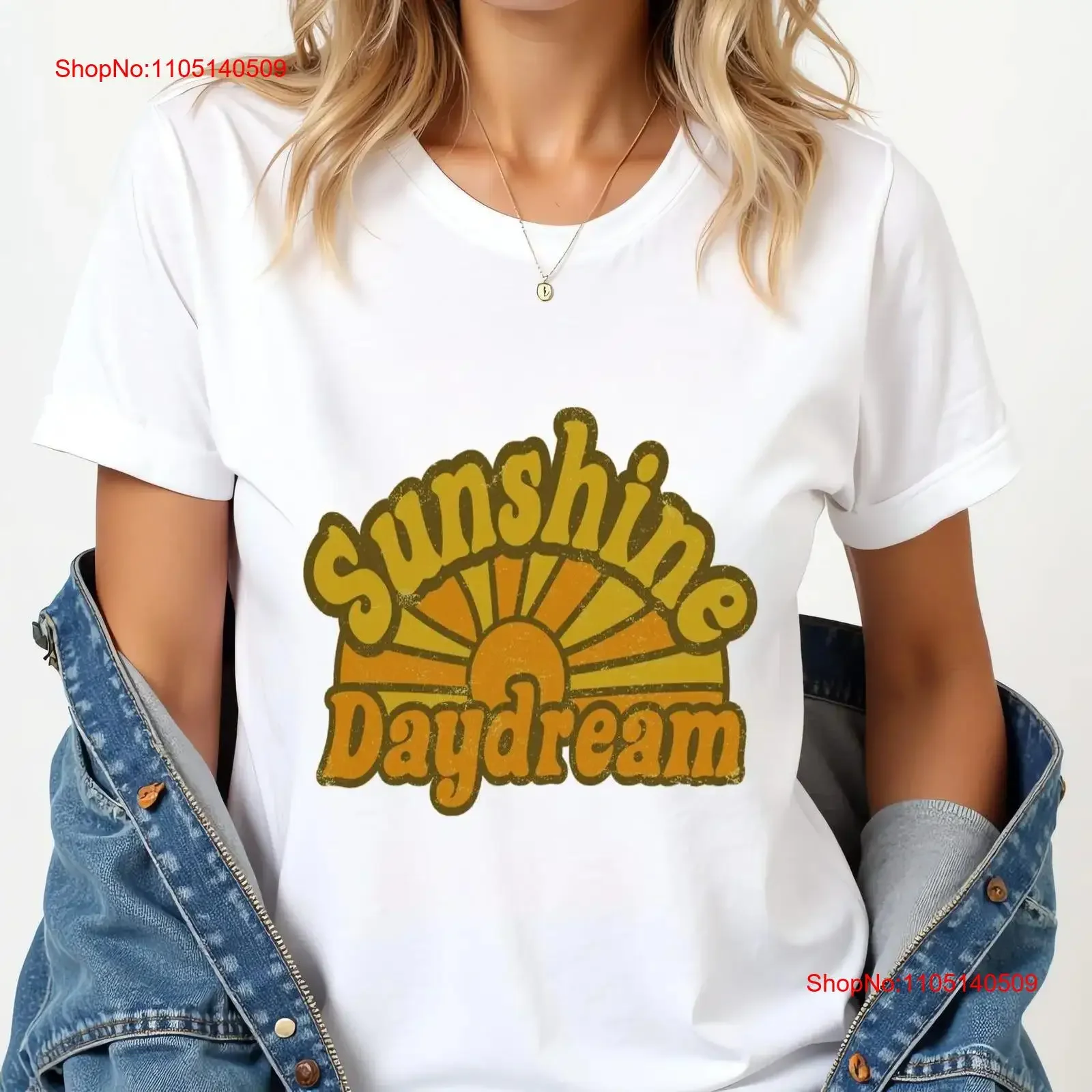 Sunshine Daydream Sugar Magnolia Retro Vintage T Shirt LoT Gif vintage Washed Casual homme Stretched Slightly Soft Versatile