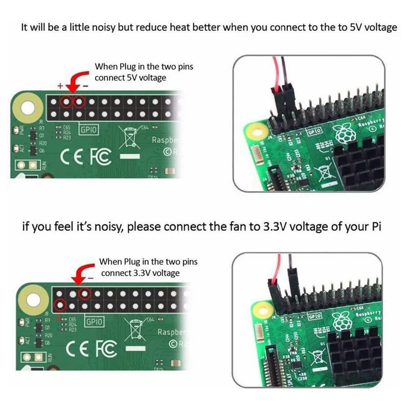 3007 Mini ventola muslimdc 5V 3cm 30mm Brushless piccola ventola di raffreddamento per Raspberry Pi 4 Pi 3 B + Pi 3 B Pi 2 Pi B +
