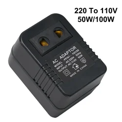 Step Down Voltage Converter Transformer 50W 100W AC 220V To 110V EU Plug Voltage Converter Travel Adapter