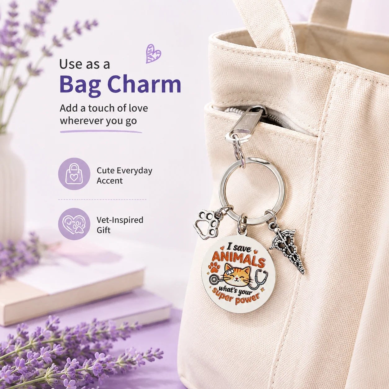 Vet Tech Veterinarian Keychain - Tech Accessories For Students ulasan dan harga