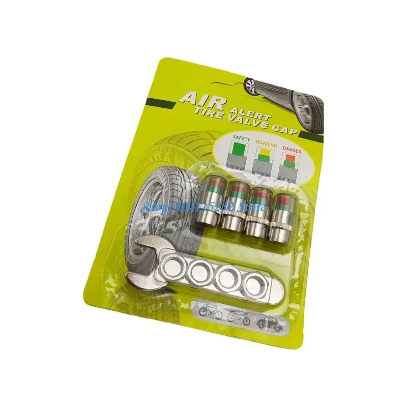 

Tire Valves Caps With Builtin Pressure Warning System Easy Installation Car Tire Pressure for Most Vehicle
