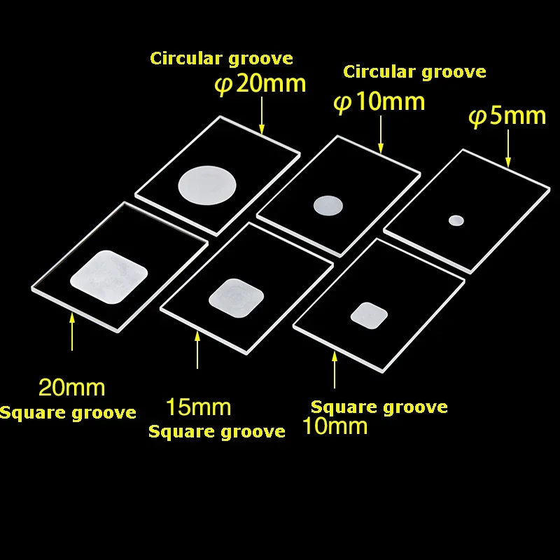 Quartz Glass Slice XRD Sample Groove Test Slice Groove Glass