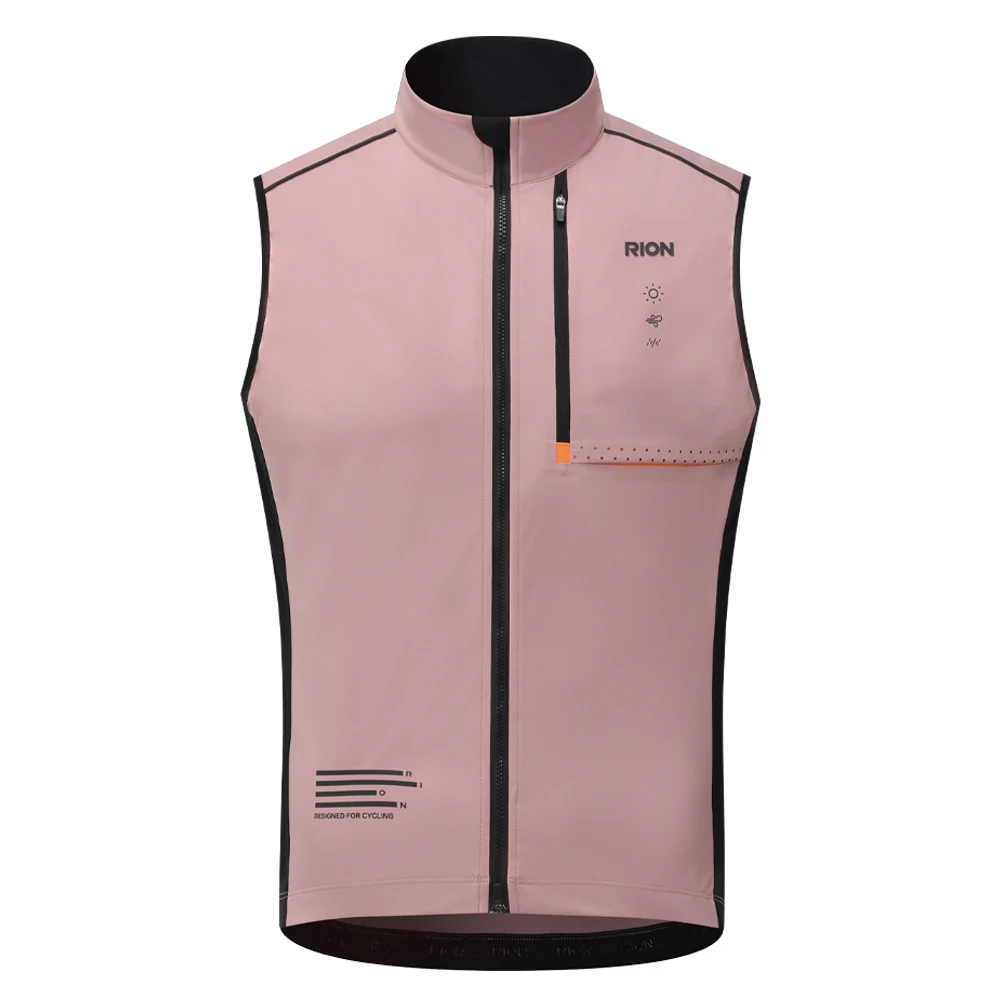 RION Cycling Vest Men Women Waterproof MTB Road Bike Windproof Pro Bicycle Clothes Two Way Zippers Outdoor Sports Vests 10℃-25℃