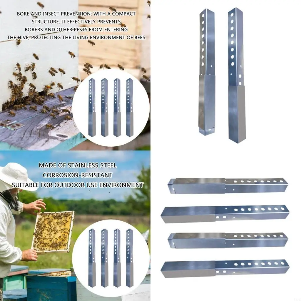 

4Pcs Entrance Reducer and Mouse Guard for 8/10 Frame Bees Hives for Beekeeping X3UC