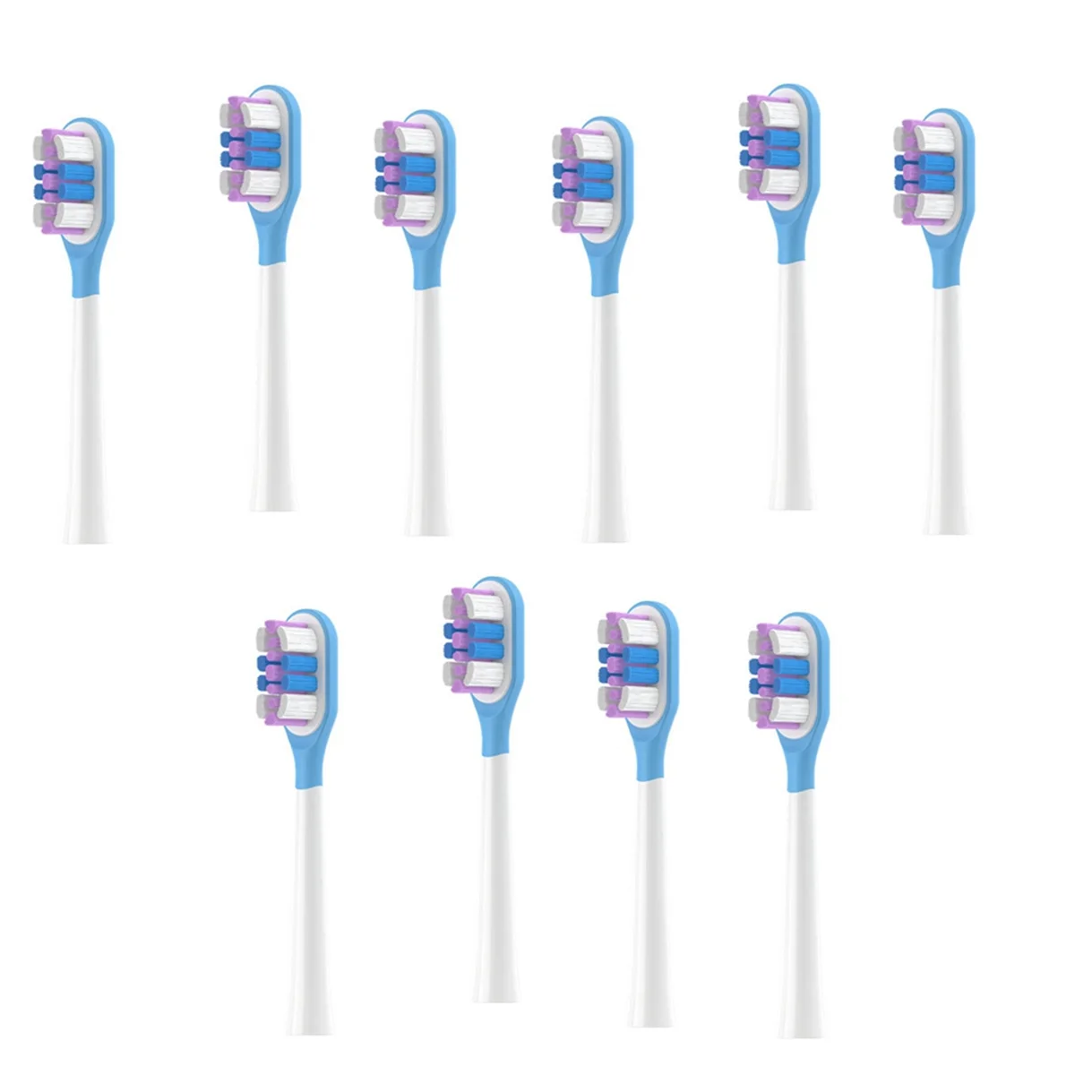 10PCS Suitable for Electric Toothbrush Head LFTB01-P Soft Bristle Cushioning Cleaning Brush Head-Purple image 3