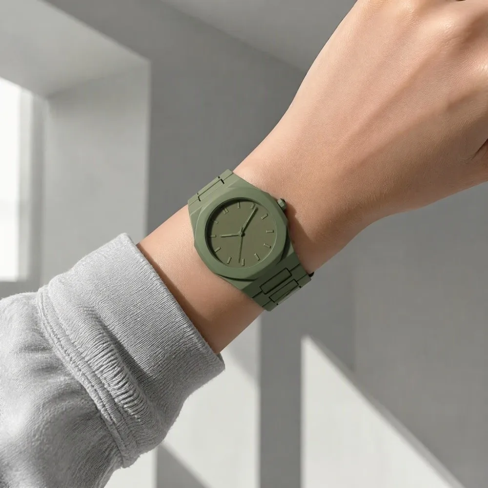 Lightweight Plastic Case Quartz Wristwatch Calendar Display Reliable Quartz Movement Calendar Watch Steady Accurate Time Reading
