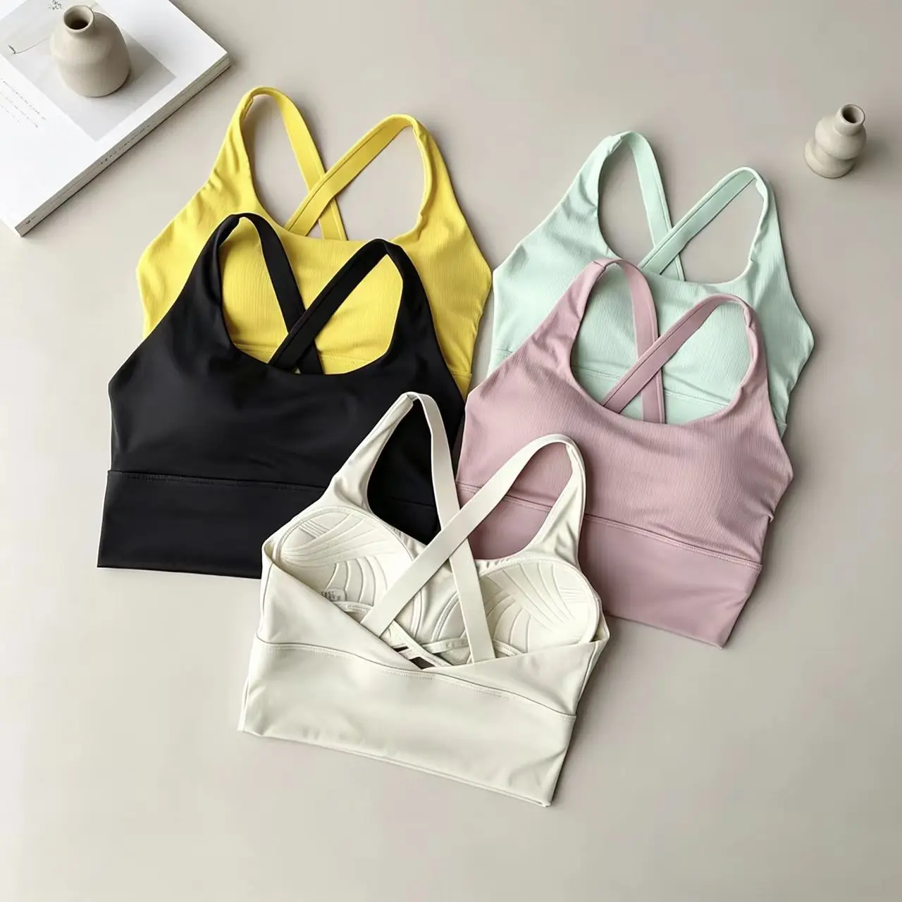 Sports Bra Collection Breast High-intensity Professional Shock-proof Huddle Running Bra Yoga Fitness Bra Summer Cloth