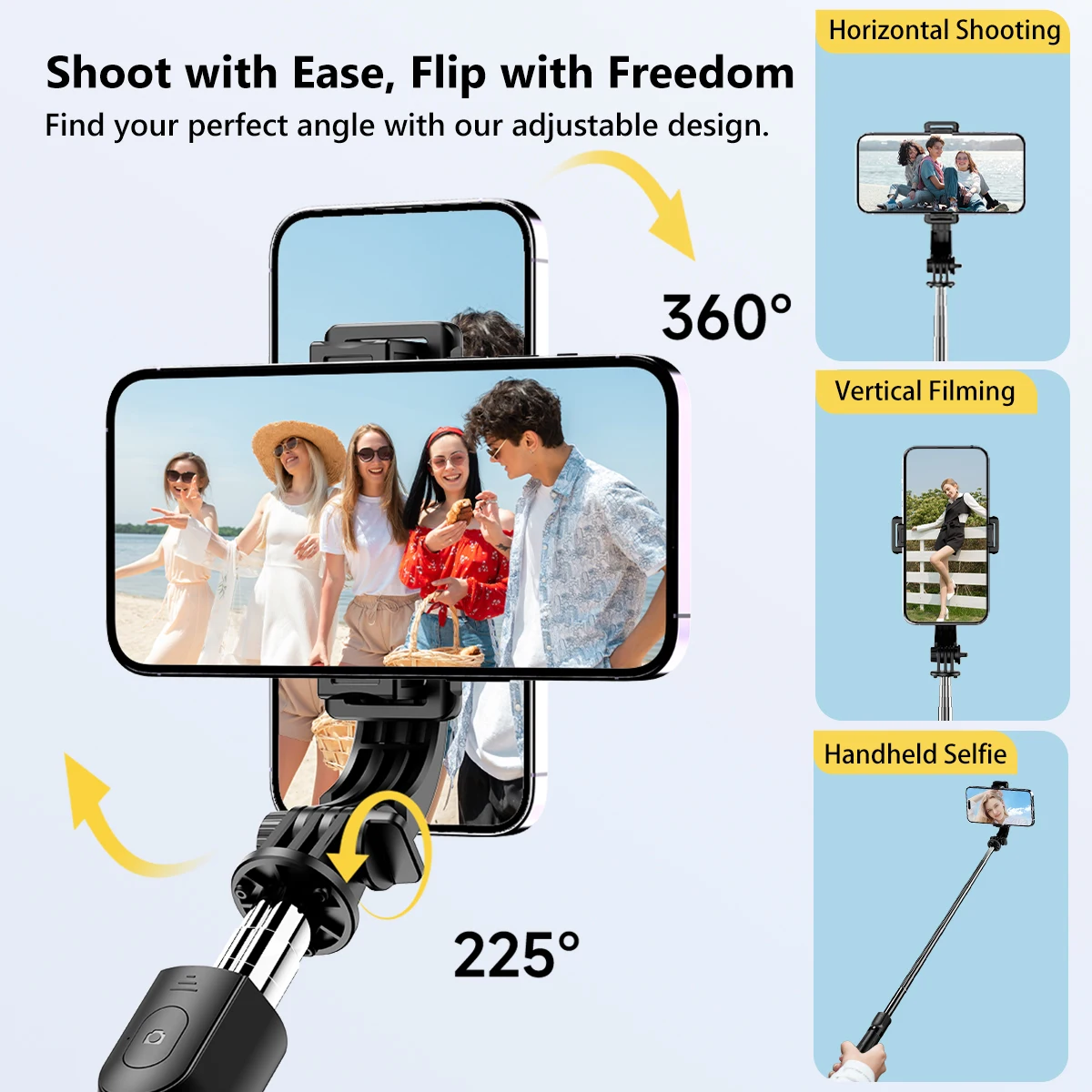 L21 Phone Selfie stick Tripod with Wireless Bluetooth LED Fill Light with Remote Shutter for Android IOS Cellphone