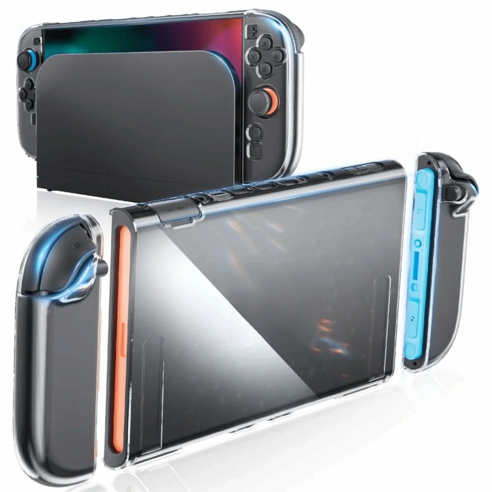 

TPU Dockable Case Crystal Detachable Protective Cover Accessories Anti-Scratch Game Console Shell for Nintendo Switch 2 Joycon