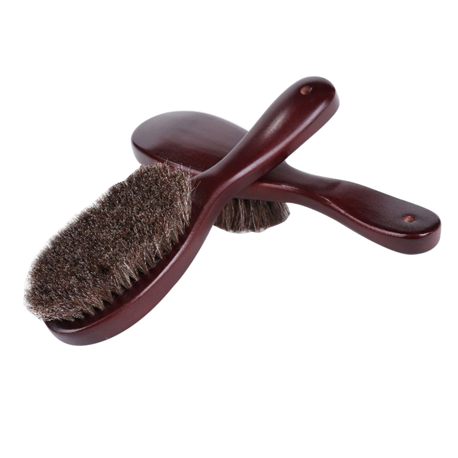 Wood Handle Leather Brush With Soft Horsehair And Wooden Handle For Shoe And Coat Cleaner