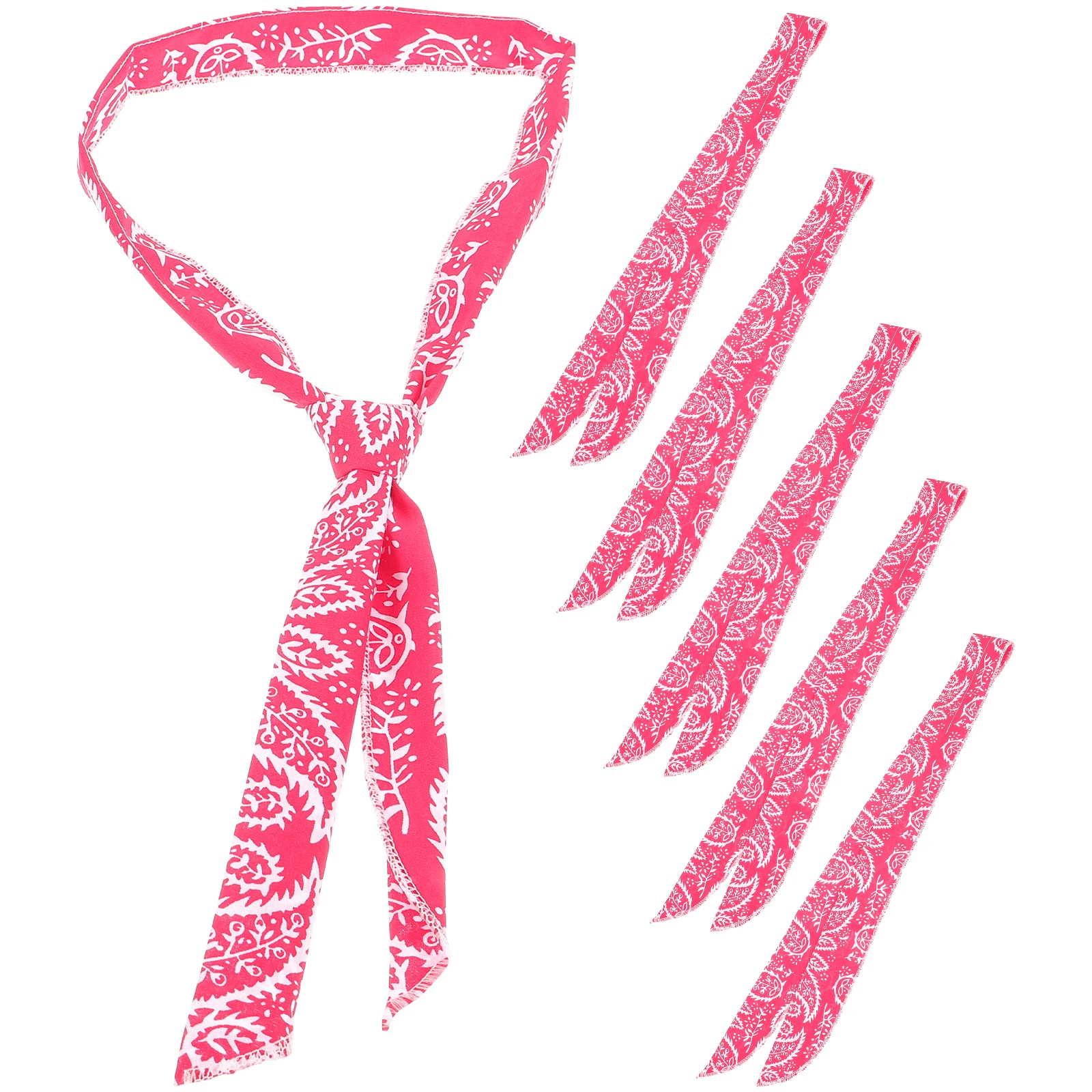 

6pcs Cooling Neck Scarf Ice Towel Polyester Outdoor Activities Hot Weather Sweat Absorbent Towels B Wraps