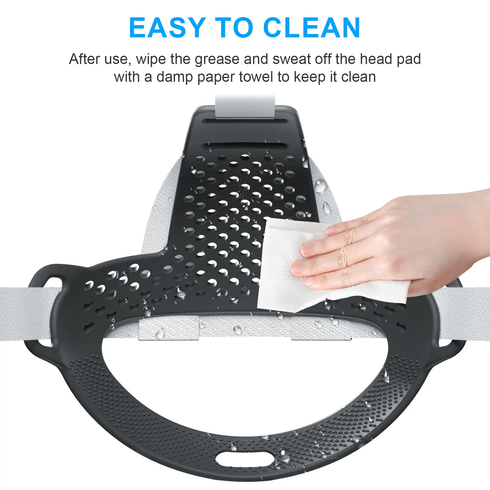 TPU Head Strap Pad Cushion Replacement Headband Cushion Reduce Pressure Comfortable for Meta Quest 3 VR Headset