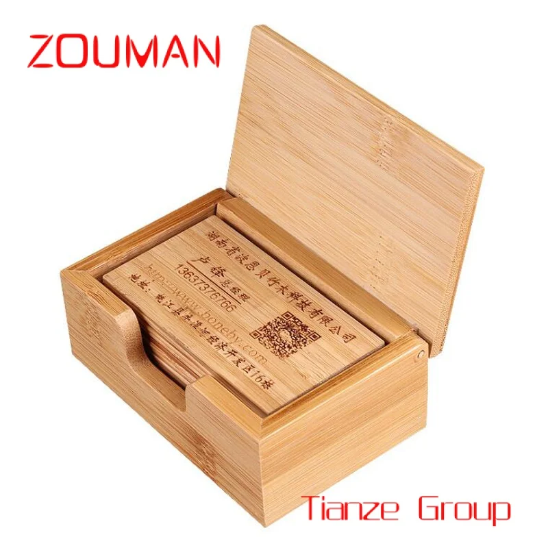 

Custom , hol custo ood Engraving Carving Busins Car ith holder box card for hotel