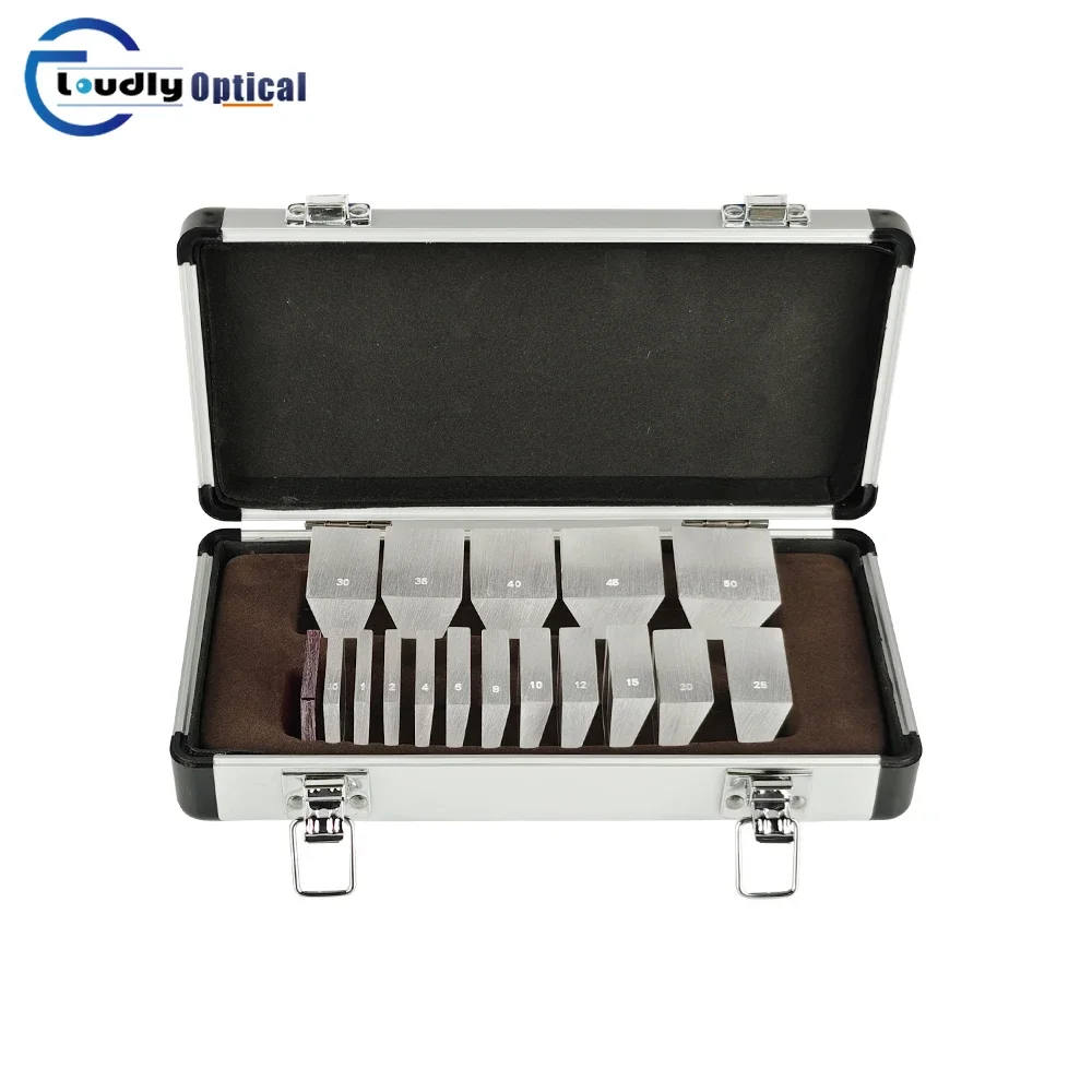 Top Quality Ophthalmic Instruments 17 Pcs Loose Prism Set For Optometry With Aluminium Case LP-16