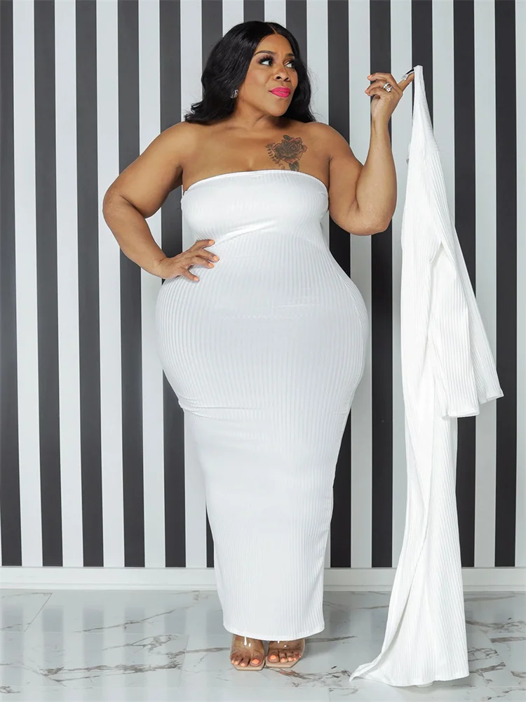 Wmstar-Conjuntos de vestidos de talla grande, trajes de 2 piezas, vestidos Maxi, abrigo, traje Sexy a juego, ropa de otoño, venta al por mayor,