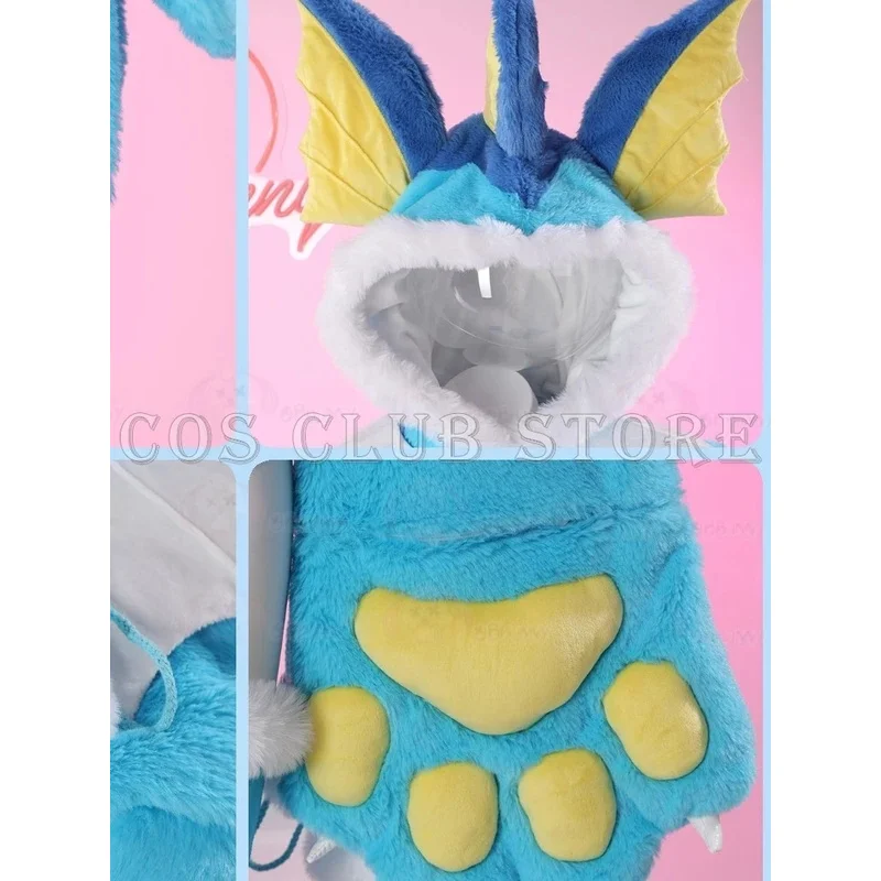 أنيمي فا بوريون أفخم منامة الجنية تأثيري حلي Kawaii التنين مقنعين ارتداءها للنساء مثير الفانيلا الذيل دعوى اكسسوارات