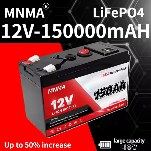 Lithium Battery 12v 150AH LiFePO4 Battery with Smart BMS - Ideal for Solar Power, RV, Marine &amp; Off-Grid Home Energy Storage