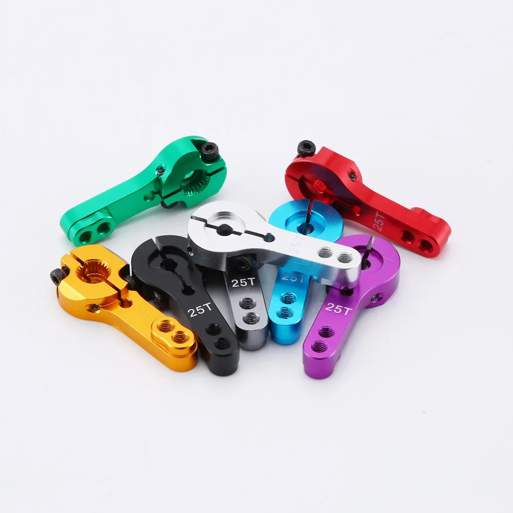 1/2/5Pcs YSIDO 25T M3 High Torque Metal RC Servo Arm Horn for Futaba Savox Xcore HL HSP Scx10 Axial MG995 MG996R RC Car Parts