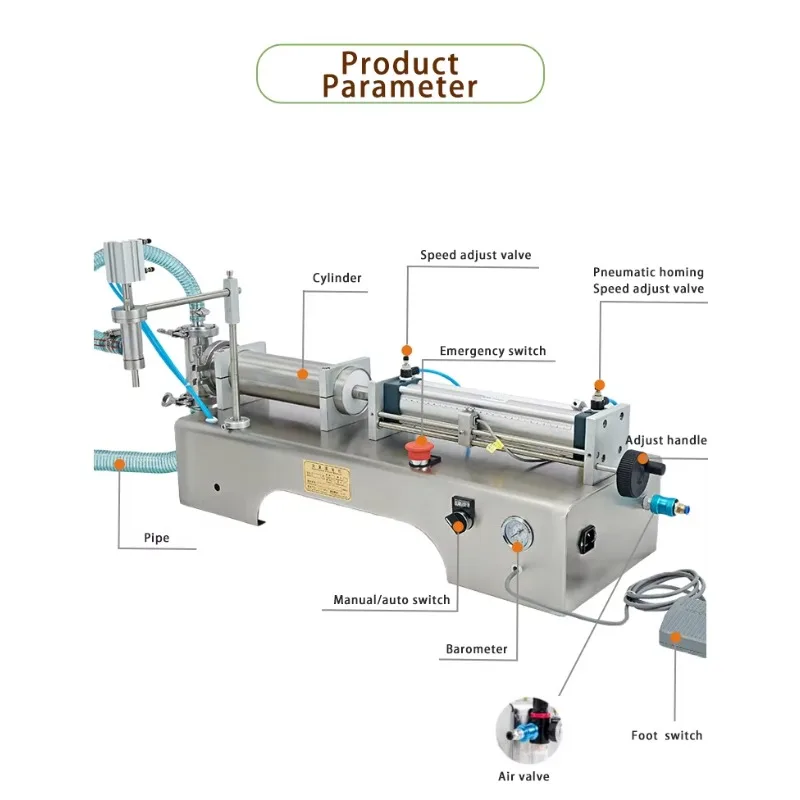 Picture 5: Horizontal Pneumatic Paste Filling Machine Automatic Quantitative For Cosmetic Liquid Cream Sauce Lubricant Filling