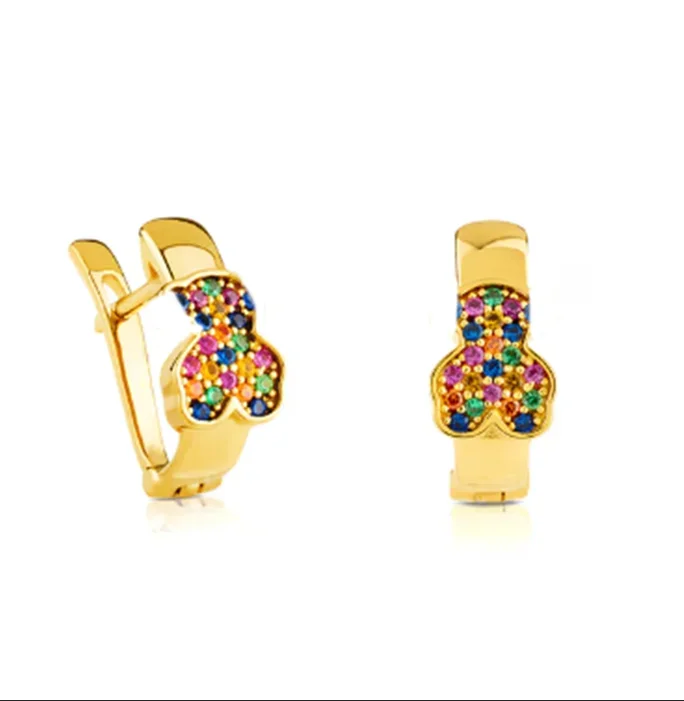 2024 Spanish Bear The Latest Niche Design Fashion Trend Light Luxury Classic Style Lady Earring Romantic Couple Gif