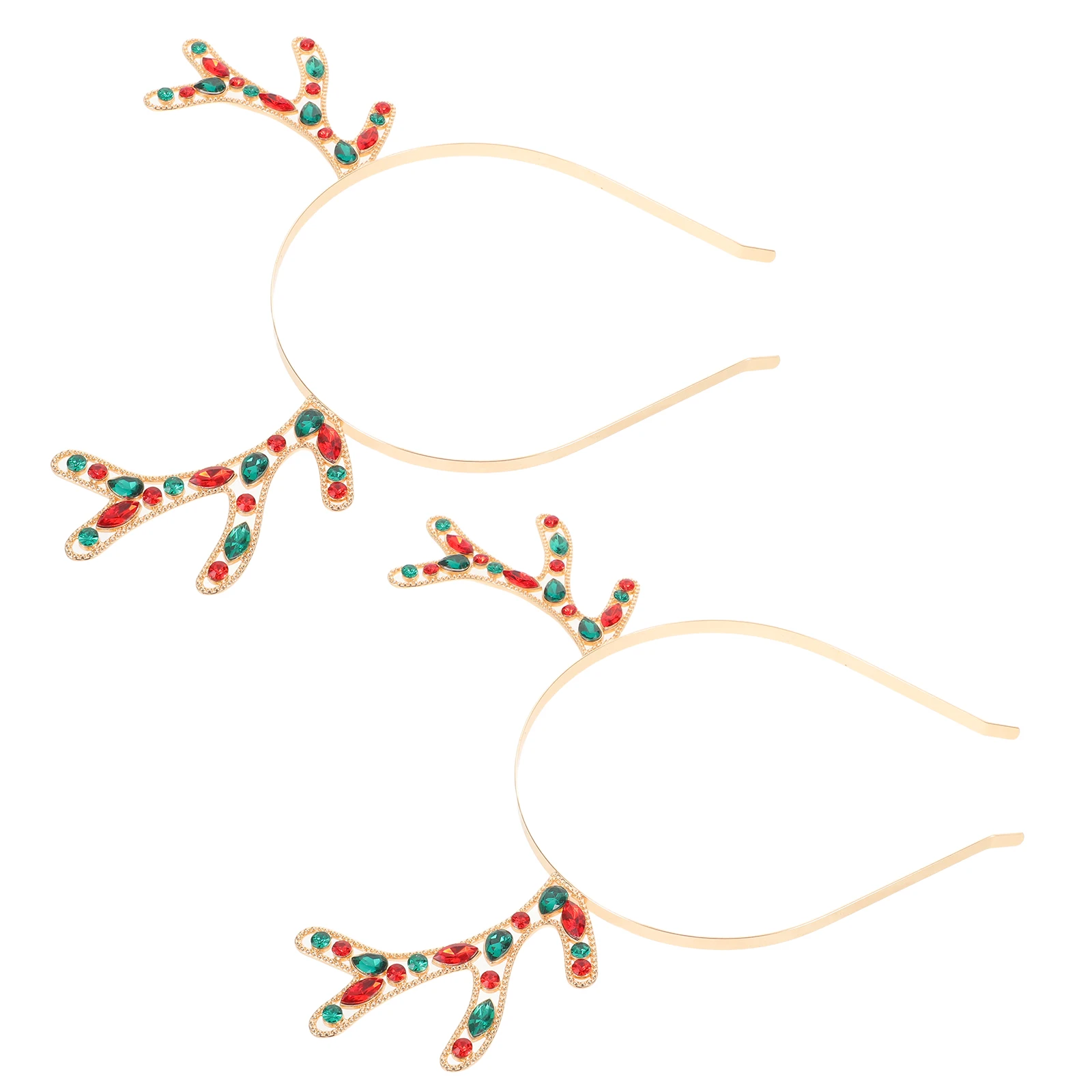 

2 Pcs Christmas Accessories Antler Headband Hairband Women Headdress Antlers Bands Fashion Horns Bride