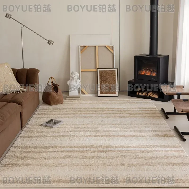 Cream Style Large Area Rug Waterproof Washable Floor Mat for Living Room Bedroom Sofa Light Luxury Modern Home Decor Carpet