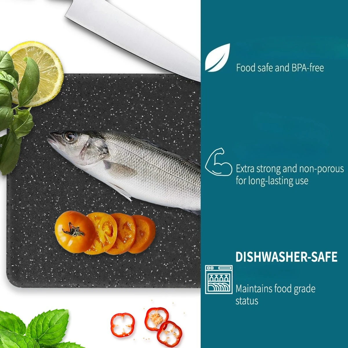 Imitation marble plastic cutting board three sets of classification cutting board cutting board plastic cutting board