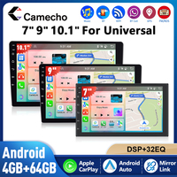 Camecho 4+64G Android Car Radio 2 Din Autoradio Wireless Carplay Multimedia Player Universal 7 / 9 /10 Inch Auto Stereo GPS Wifi