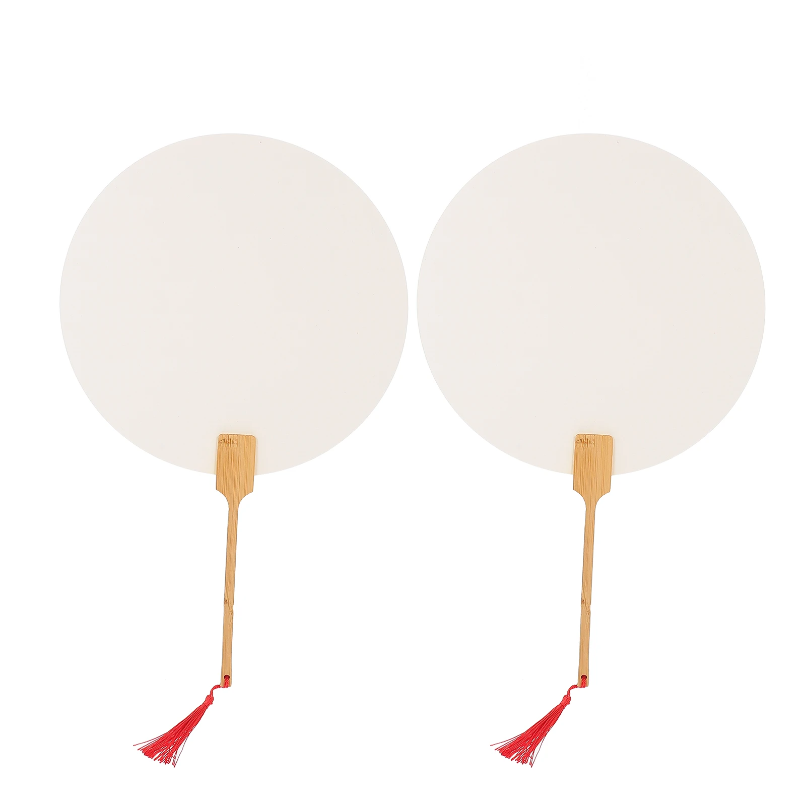 

2 Pcs s Blank Painting Fan DIY Handmade Held Versatile Drawing Accessory Child