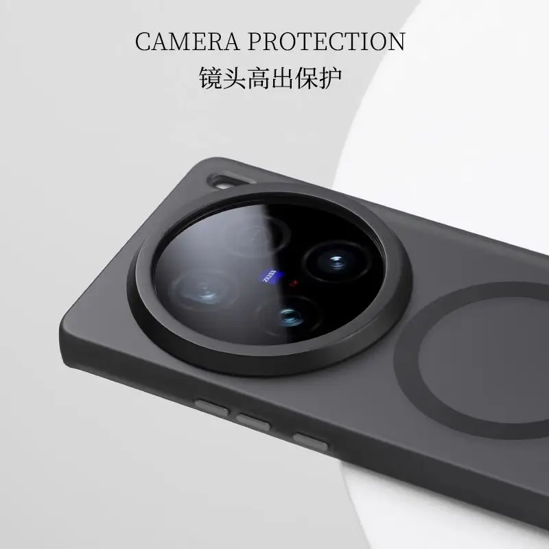 Funda para VIVO X300 Pro 200 Ultra lujosa sensación de piel mate Magsafe Funda de teléfono con imán para VIVO X 300 Pro Funda de parachoques a prueba de golpes