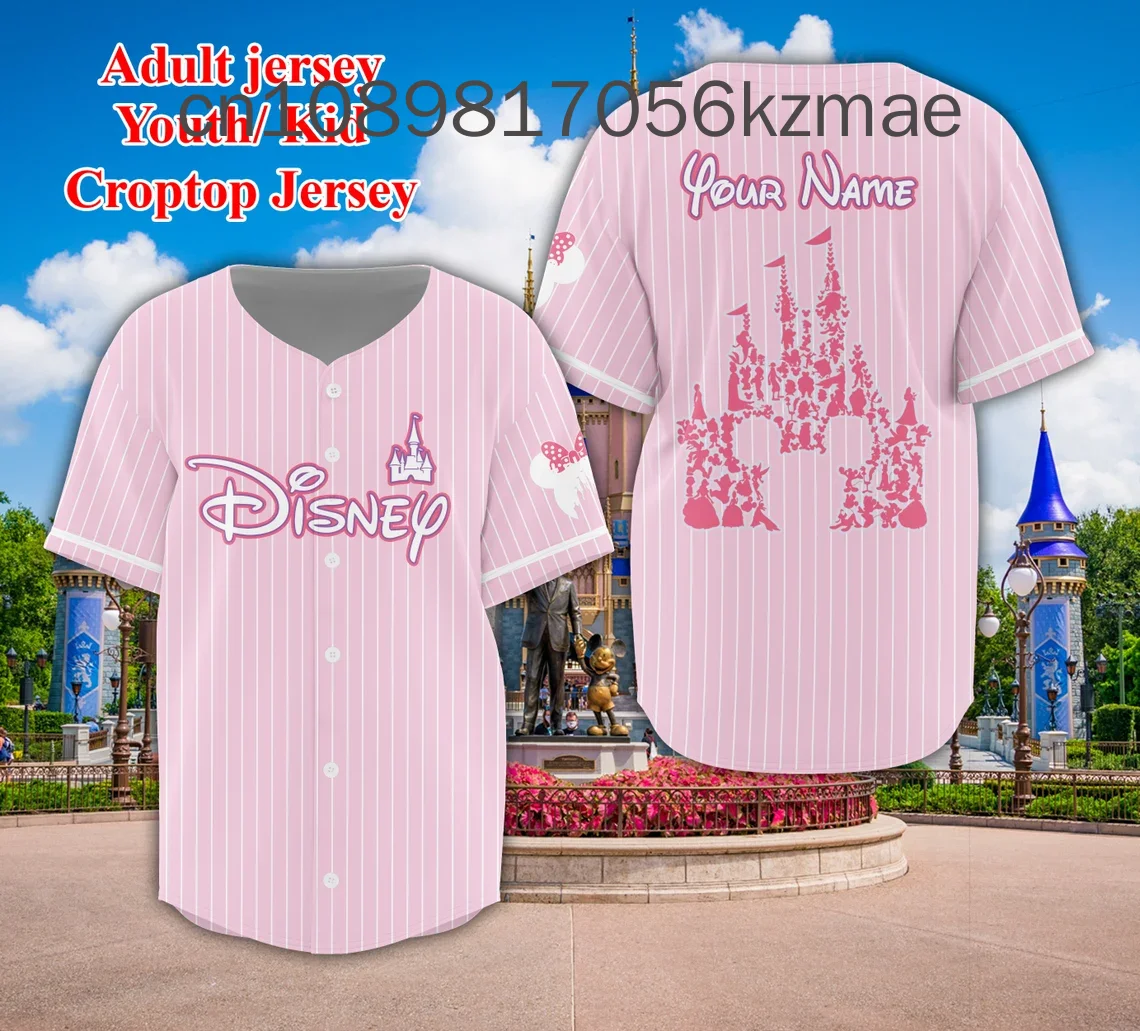 2024 New Disneyland Magic Kingdom Est 1955 Baseball Jersey Disney Baseball Jerseys Casual Sweatshirts Mens Womens Tops