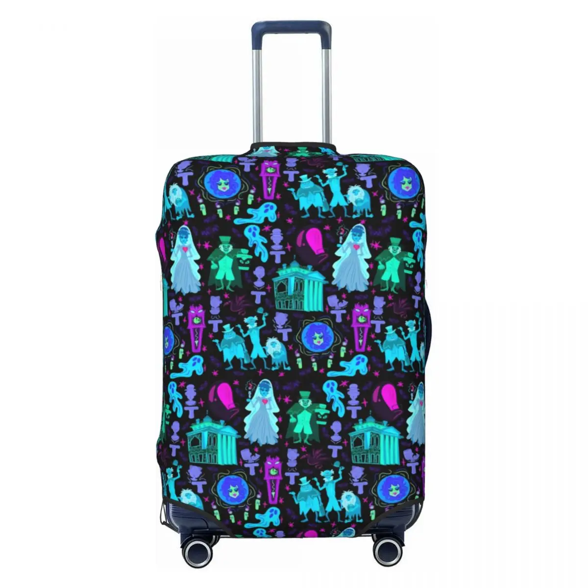 

Custom Ghost Haunted Mansion Luggage Cover Protector Cute Halloween Travel Suitcase Protective Cover for 18-32 Inch