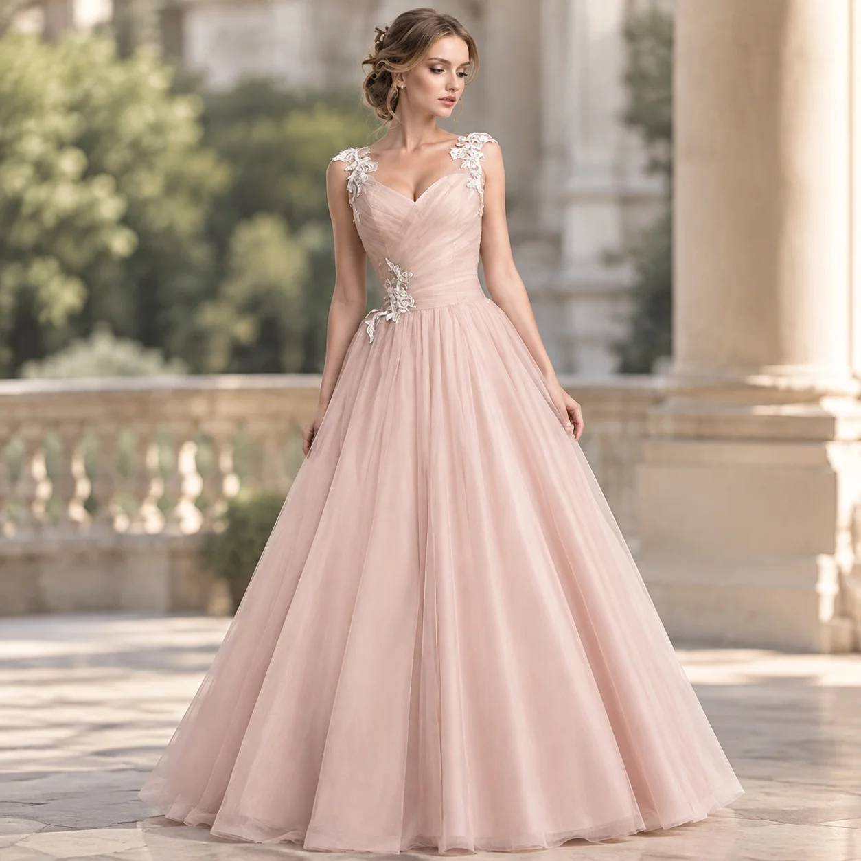 V Neck Sleeveless Dress Maxi Length Office Wear with European and American Style Commuter Chic Pleated Dress Spring for Women